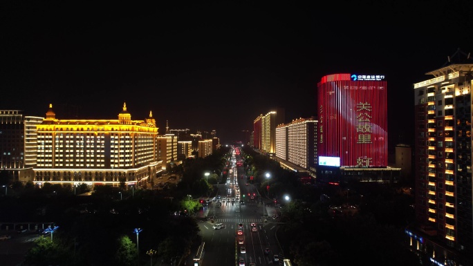 山西运城河东东街夜景