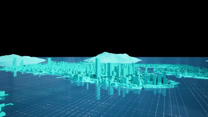 【4k】科技感城市白模微缩景观20