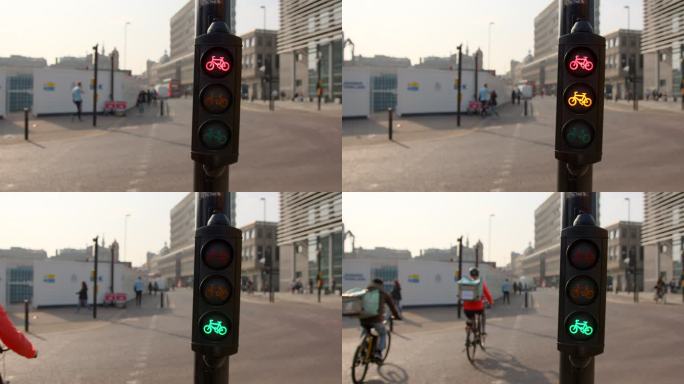 准备、设置、开始红绿灯三色信号灯通行标志