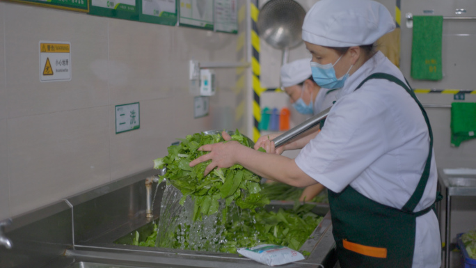 食堂洗菜卫生安全