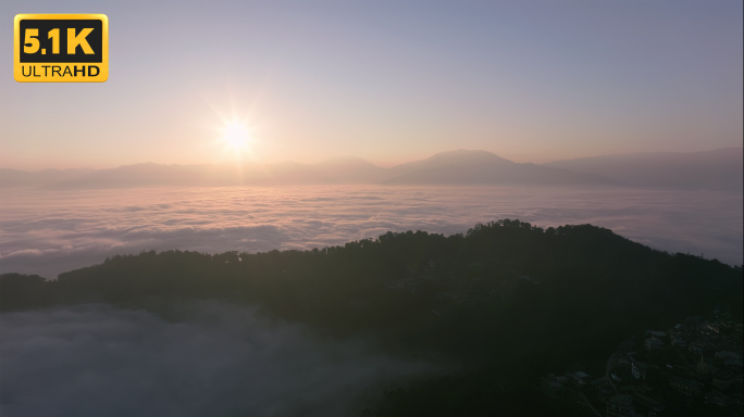 【5K】景迈山茶山日出云海航拍（五）