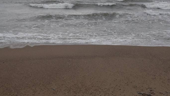 大海冲击浪花翻滚流动的水 海边海浪海水