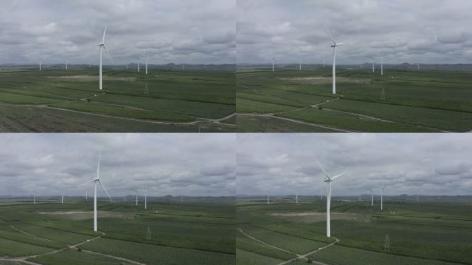 风力发电航拍素材
