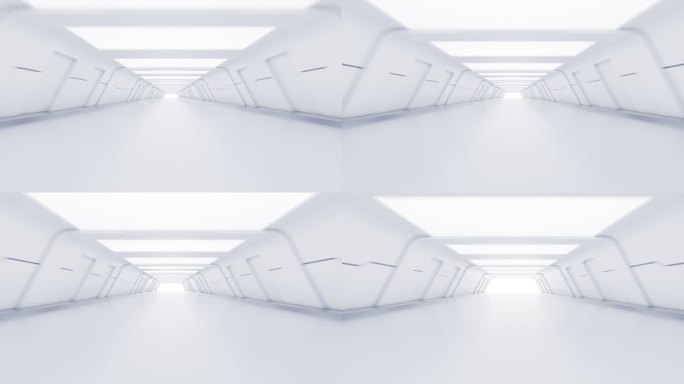白色科技感隧道出口Alpha通道3D渲染