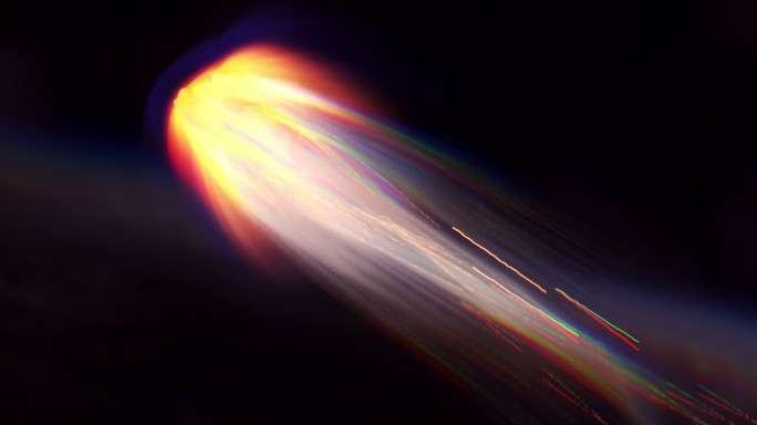 流星撞击地球-发射的小行星与行星碰撞-包含三维渲染