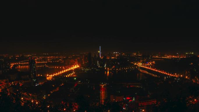 柳州全景夜转日延时摄影