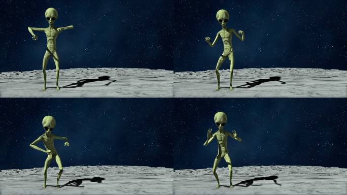 外星人在月球上跳小鸡舞