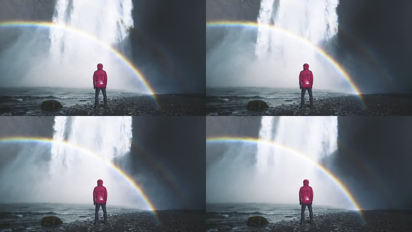冰岛电影瀑布-离家出走