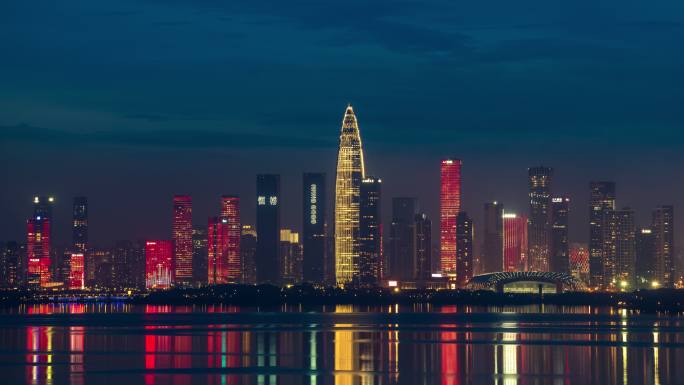 南山区后海CBD长焦通透夜景