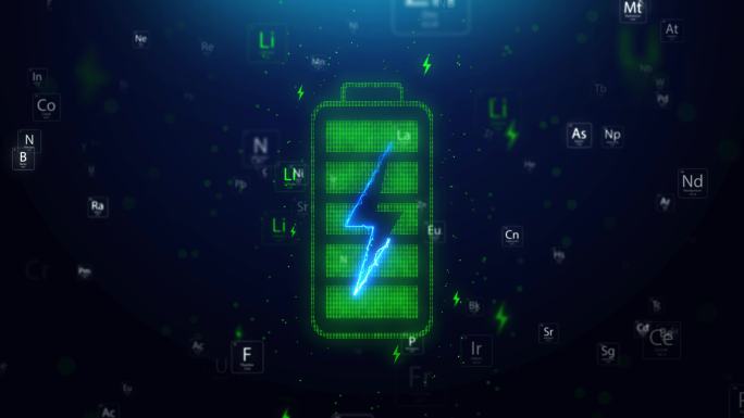 新能源锂电池图形背景（AE模板）
