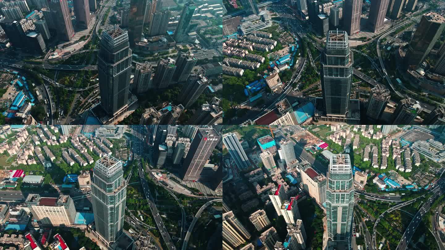 俯瞰城市实拍4K