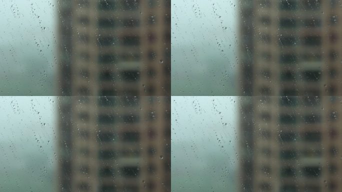 雨滴落在玻璃上伤感悲伤阴雨绵绵