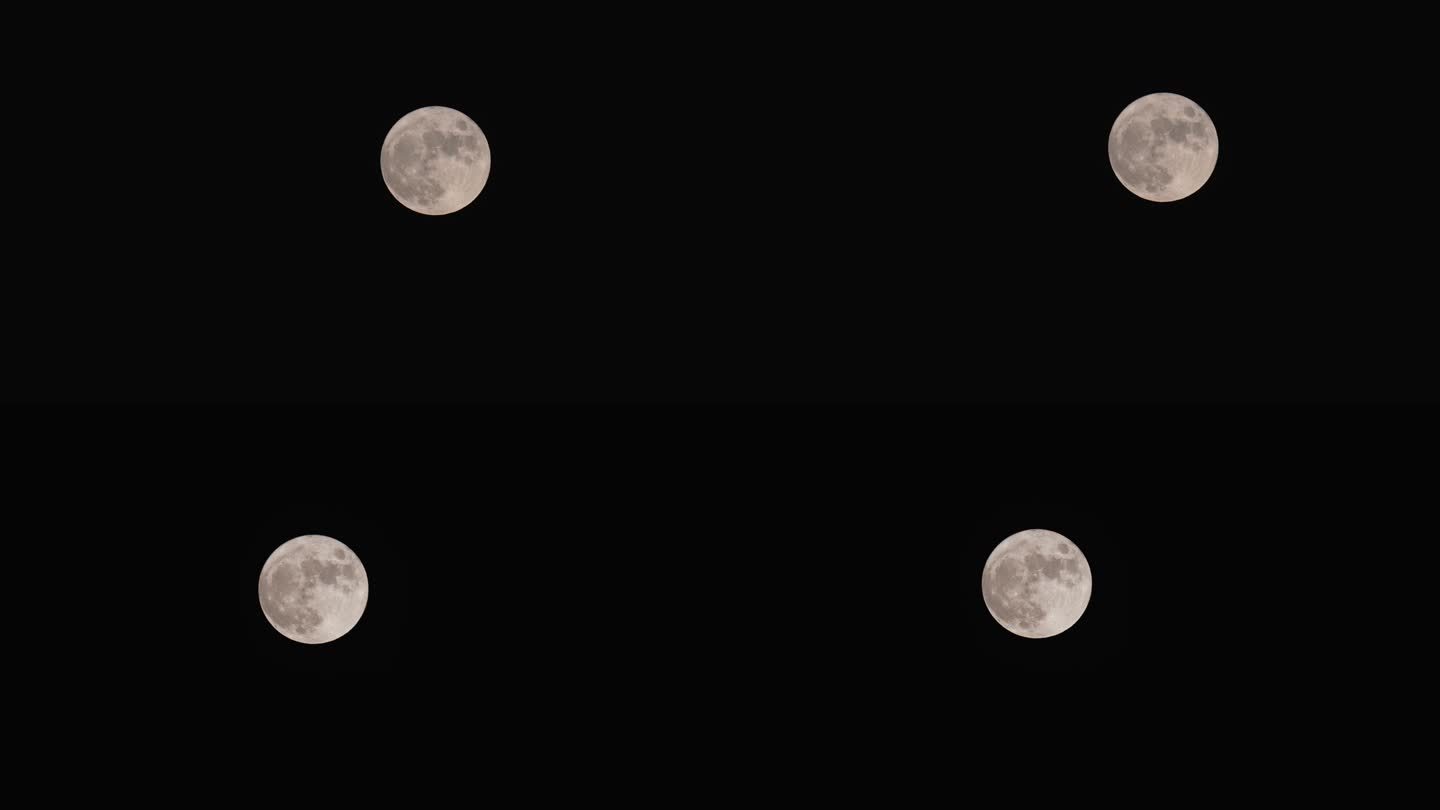 4K中秋节夜晚圆月空镜