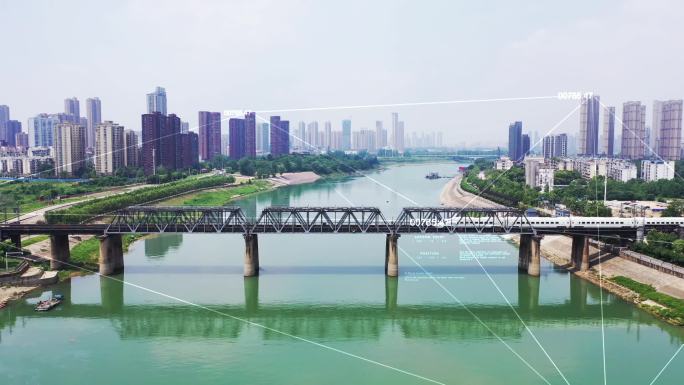 武汉汉水铁路桥科技光线