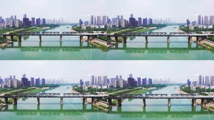 武汉汉水铁路桥科技光线