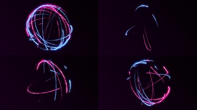 摘要-能量球-原子细胞-DNA-彩色无限循环股票视频
