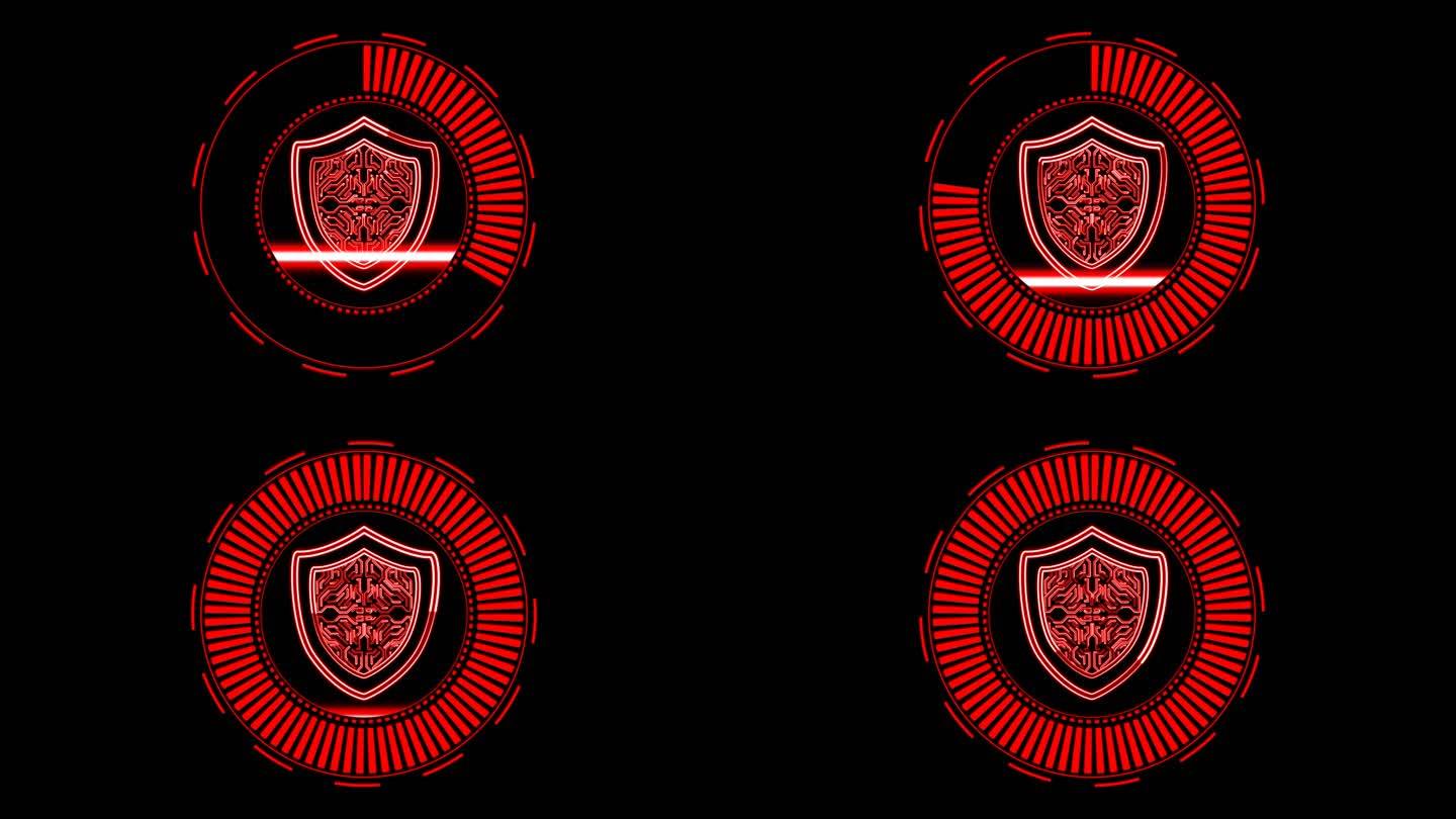 4K高科技防护罩加密扫描通道视频红色1