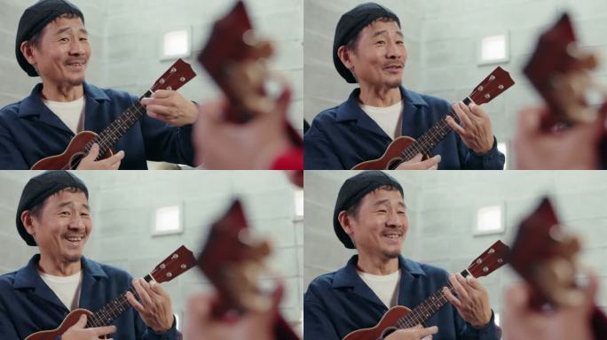 CU-Ukulele老师教一名青春期前学生