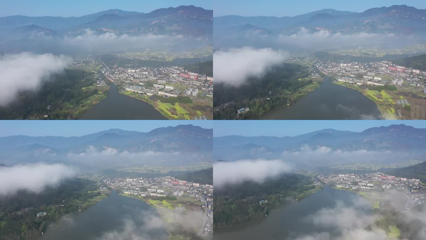 峨眉南山龙池湖面水波涟漪