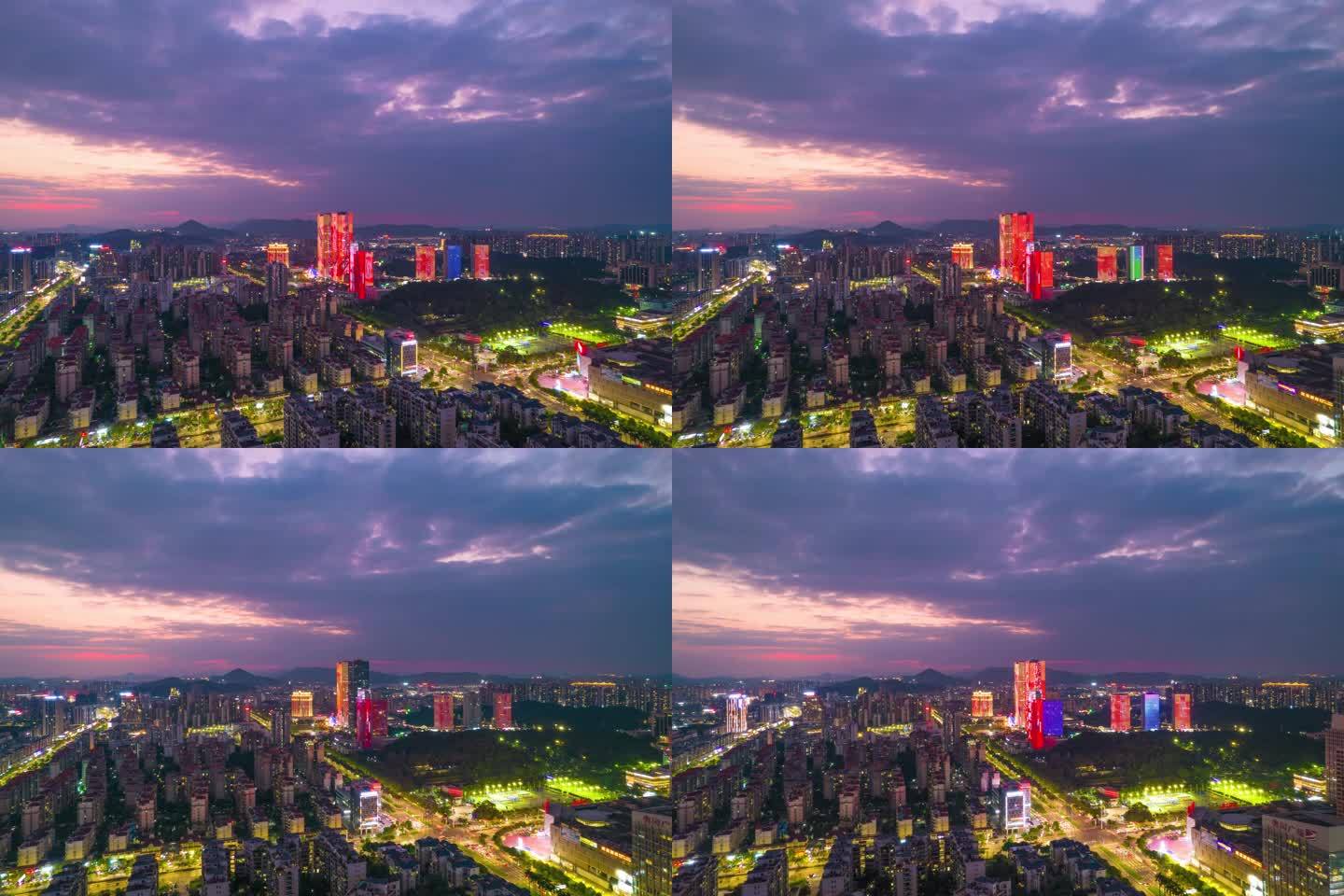 5K江门城市 夜景 延时航拍