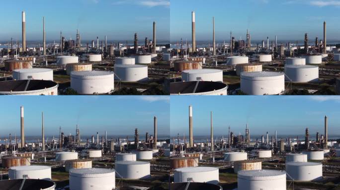 福利炼油厂，南安普顿。空中拍摄。