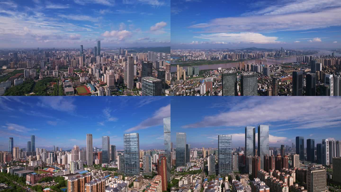 长沙市中心全景高楼大厦宣传片