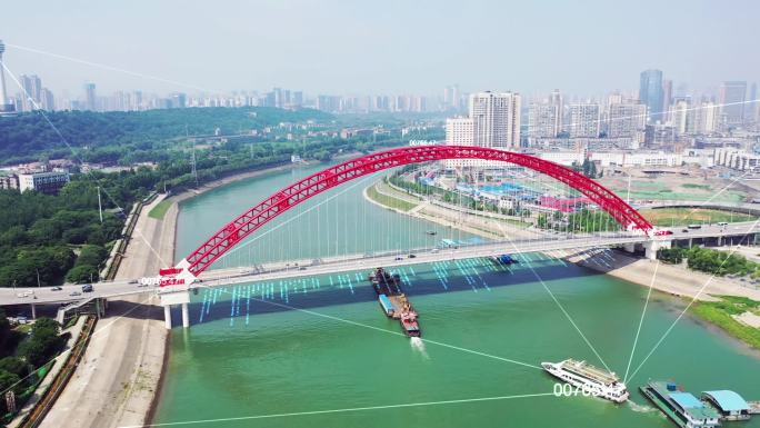 武汉晴川桥科技线条