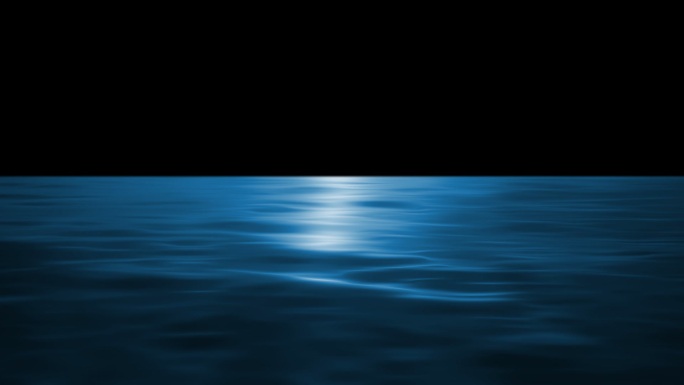 大海海面月光倒影水面带通道2