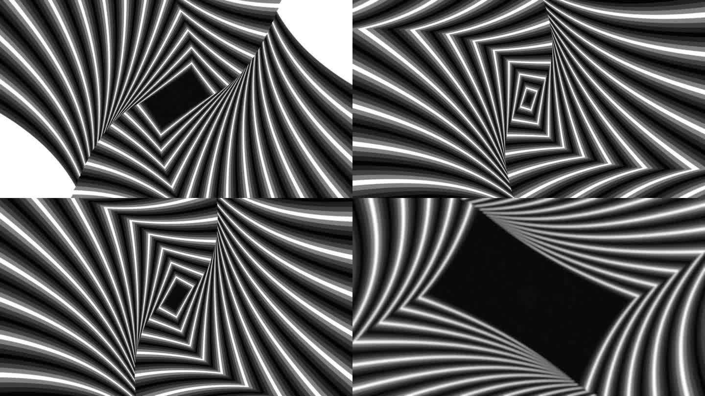 抽象概念黑白几何转场素材