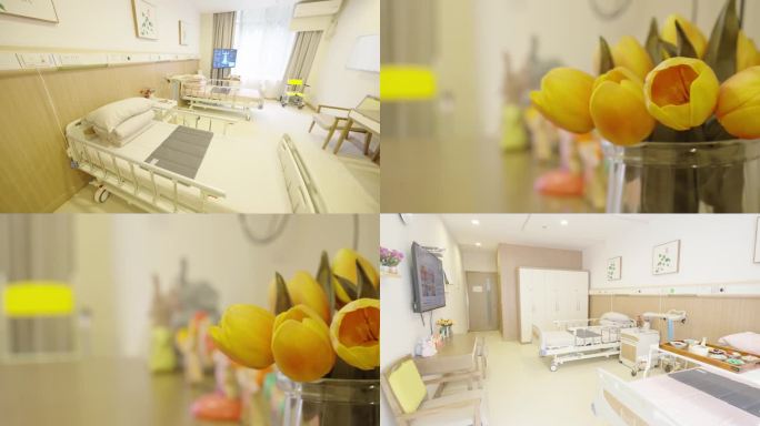 【4K 原创】医院干净整洁的病房展示素材