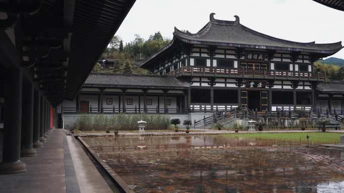 四川眉山日式建筑光明寺庙