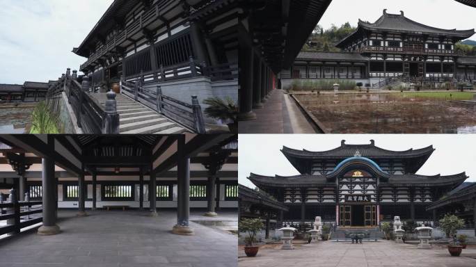 四川眉山日式建筑光明寺庙