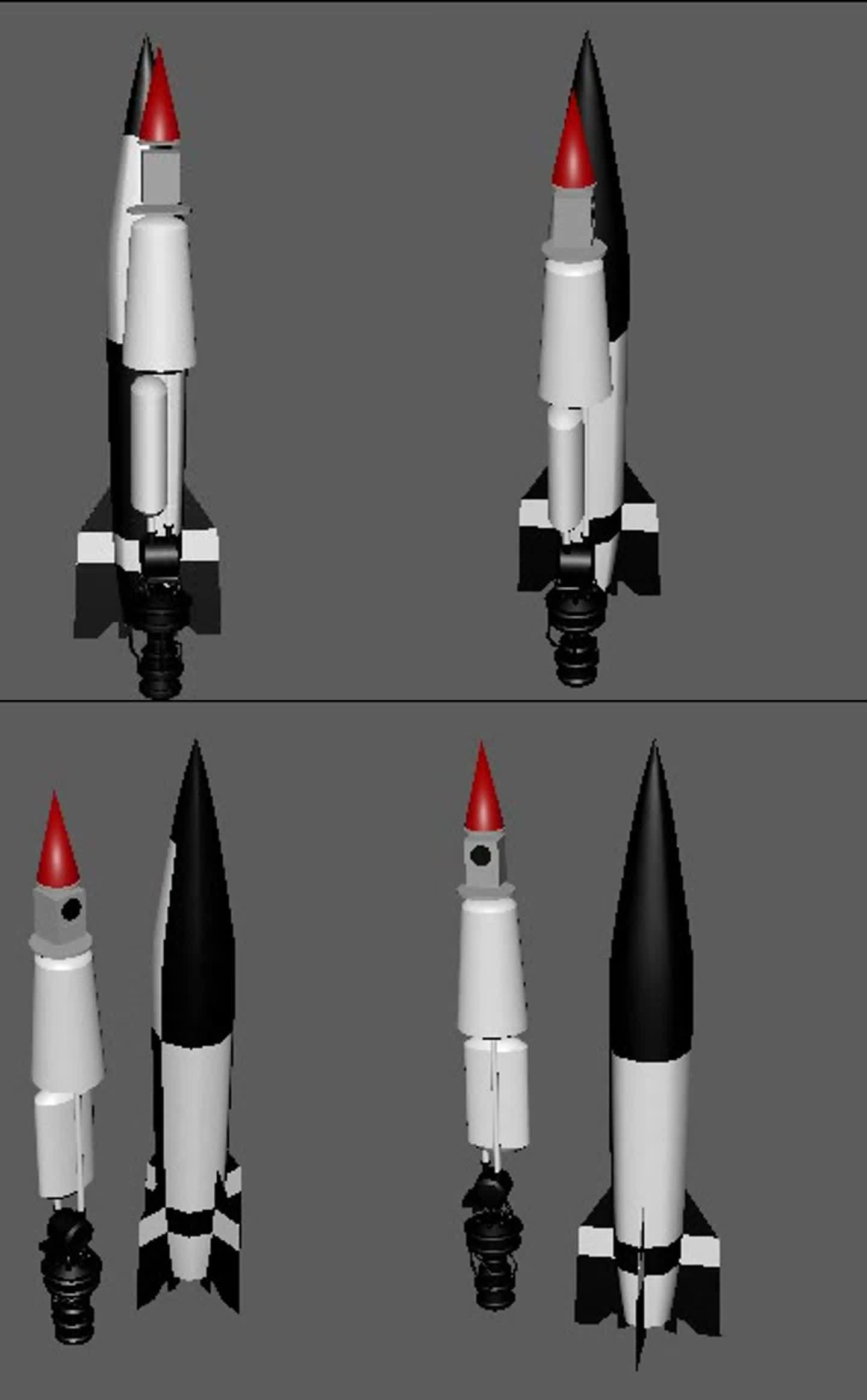 V2火箭内外部结构模型