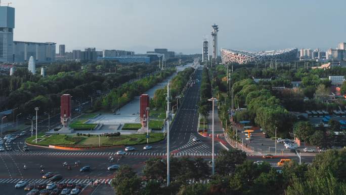 北京 国家体育场和中轴路 延时·2