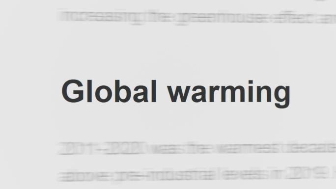 文章和文本中的全球变暖