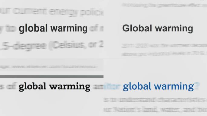 文章和文本中的全球变暖