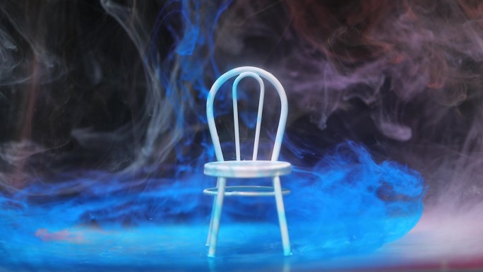 意境抒情抽象概念流体色彩中的椅子
