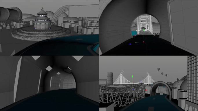 城市漫游VR动画虚拟模型C4D工程