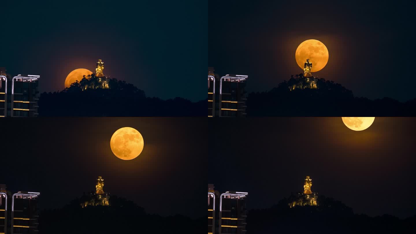 重庆超级月亮延时