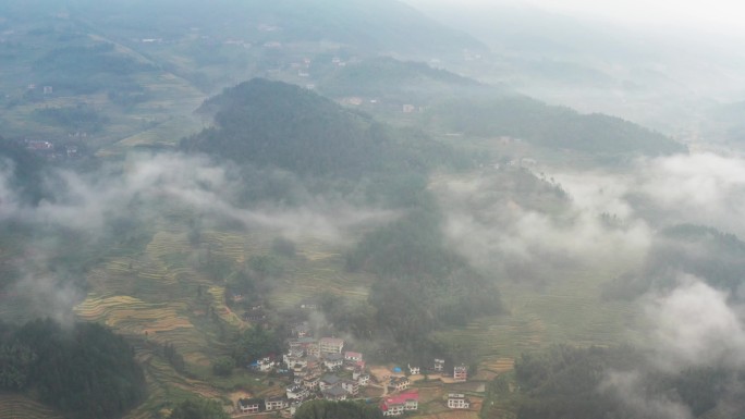 湖南娄底新化紫鹊界梯田航拍