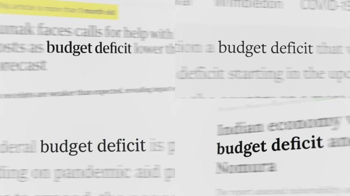 文章和文本中的预算赤字