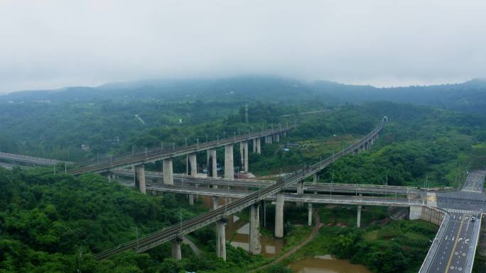 重庆高铁航拍