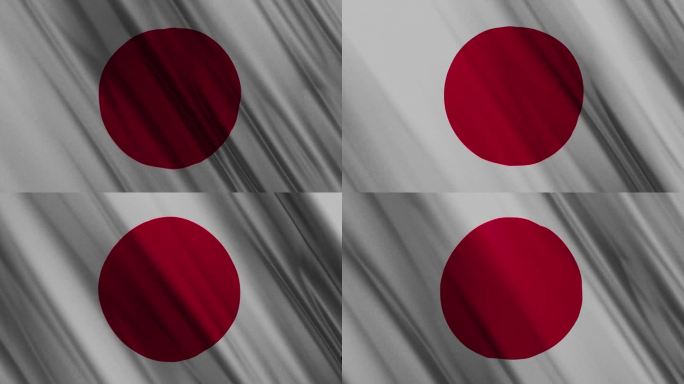日本国旗真实纹理旗子飘扬旗帜波浪波纹