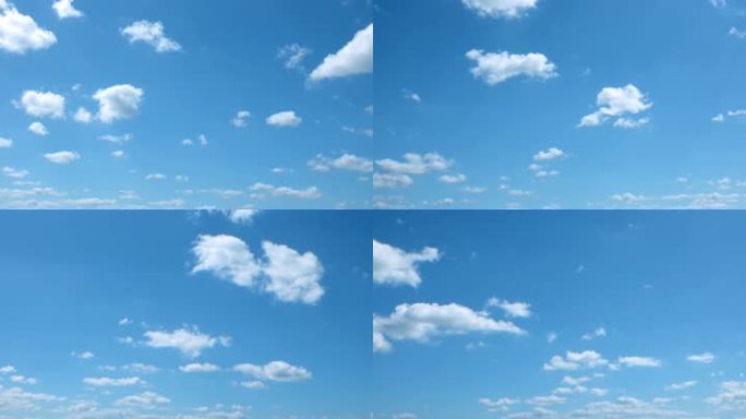 8k超宽屏蓝天白云循环舞台背景清爽云空