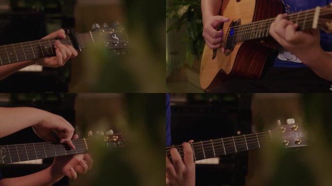 【4K 原创】音乐单人吉他演奏素材