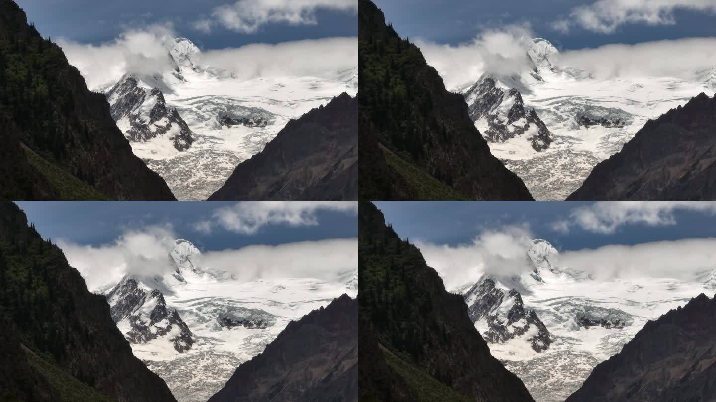 航拍 林芝 波密 雪山 白云