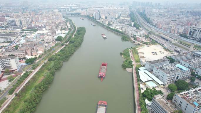 超长时间一镜到底航拍深圳和东莞茅洲河