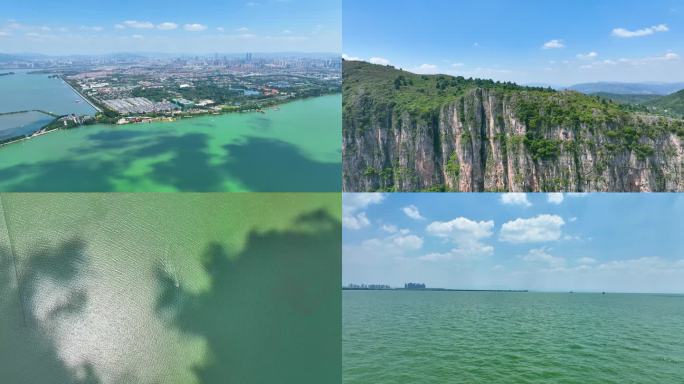 4K航拍云南昆明城市全貌滇池景区合集2