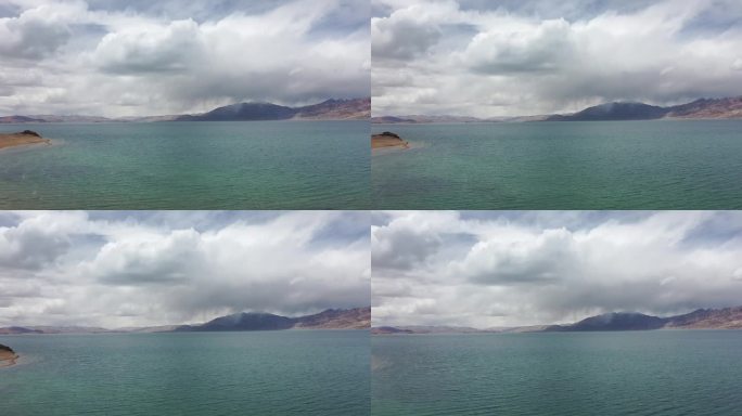 西藏阿里高原湖边空景