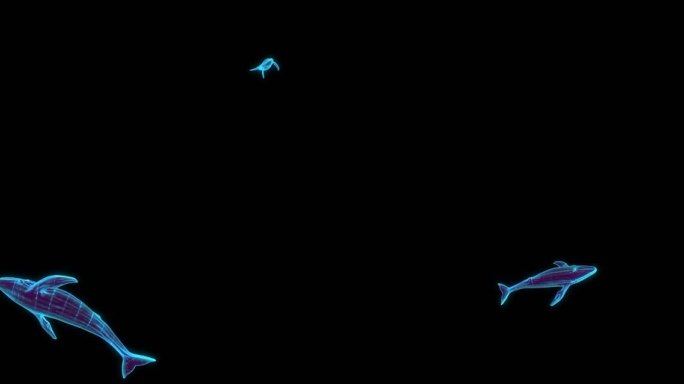 3K 光线科技梦幻鲸鱼 Alpha通道